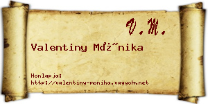 Valentiny Mónika névjegykártya