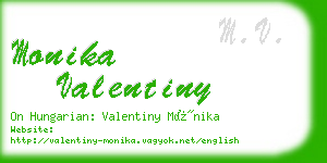 monika valentiny business card